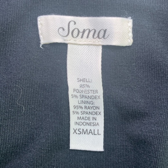 Soma maxi dress with drawstring ruching side blue and black size xs - Picture 7 of 8
